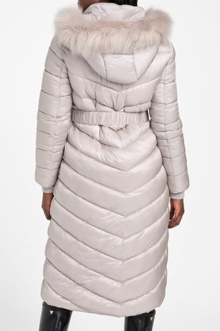 Anorak largo con capucha Christie - Gris claro