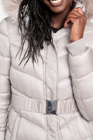 Anorak largo con capucha Christie - Gris claro