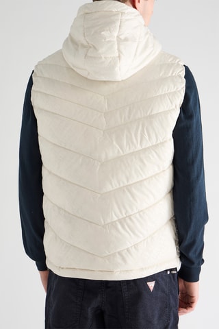 Doudoune sans manches à capuche - Blanc