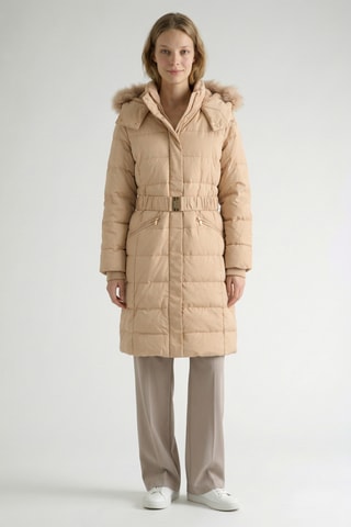 Doudoune longue Malvy - Beige