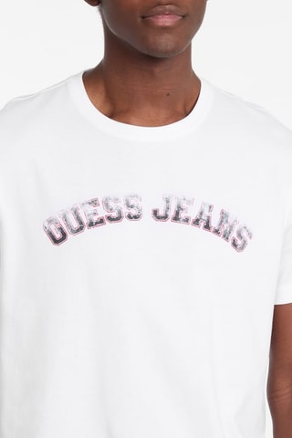 T-shirt Reg Collegiate - Blanc et bordeaux