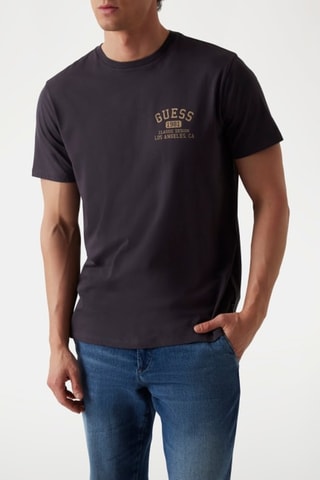 Camiseta Classic Collegiate - Negro y marrón claro