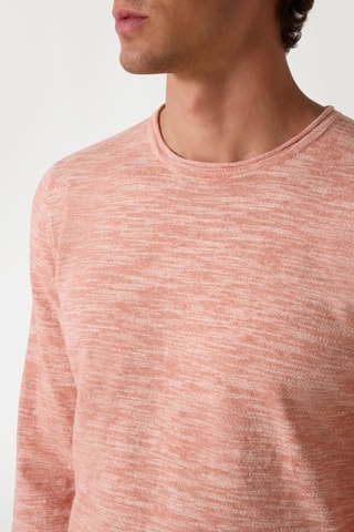 T-shirt en lin et soie Garison - Saumon