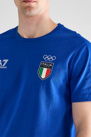 T-shirt Equipe Olympique Italienne - Bleu roi - EA7