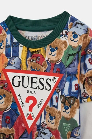 Camiseta y pantalón de chándal - Blanco y verde oscuro