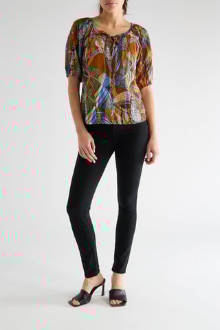 Blusa de seda Jill - Marrón