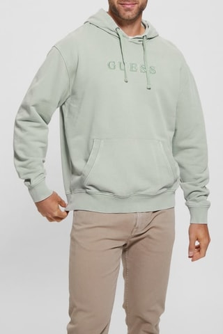 Sweat com capuz Finch Terry - Verde-água