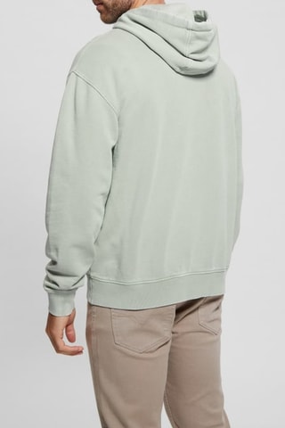 Sweat com capuz Finch Terry - Verde-água