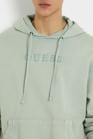 Sweat com capuz Finch Terry - Verde-água