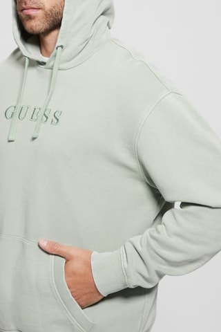 Sweat com capuz Finch Terry - Verde-água