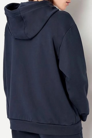 Sudadera con capucha - Azul marino y blanco