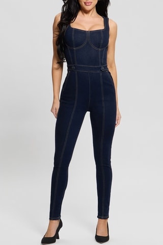 Macacão de ganga Clara - Azul-escuro