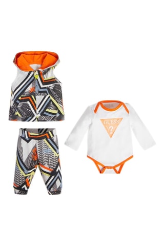 Ensemble 3 pièces Blanc et orange