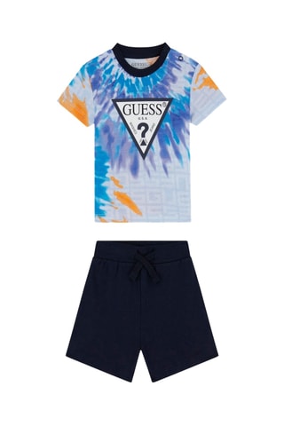 T-shirt tie and dye et short - Bleu nuit