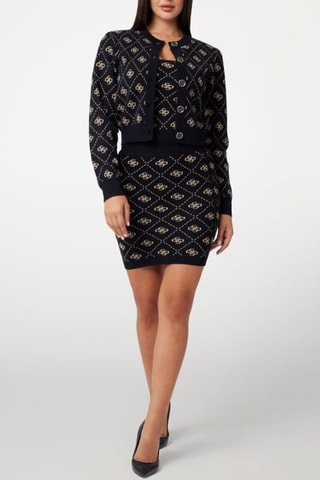 Falda de tubo de talle alto Sarah - Negro