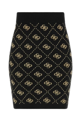 Falda de tubo de talle alto Sarah - Negro