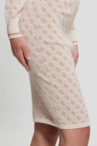 Falda de tubo de talle alto Lise - Beige