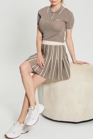 Saia plissada Traditional - Caqui