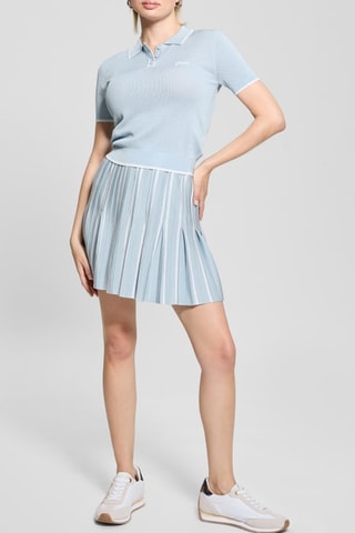 Saia plissada Aerial - Azul-claro