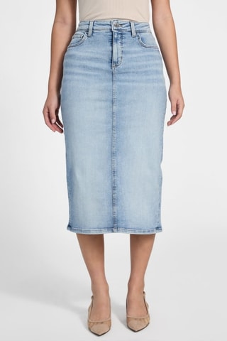 Falda recta vaquera - Celeste