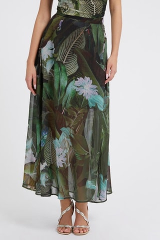 Falda larga - Verde oscuro