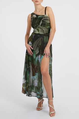 Falda larga - Verde oscuro