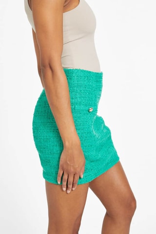 Falda recta de talle alto - Verde