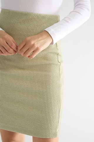 Falda de tubo de talle alto Gaelle - Verde