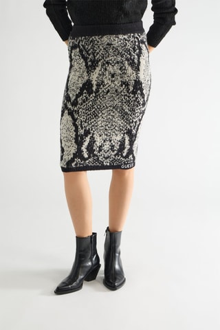 Falda de tubo Zayanne - Negro y beige