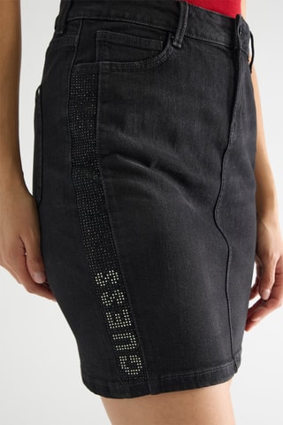 Falda midi vaquera Ashlyn- Negro