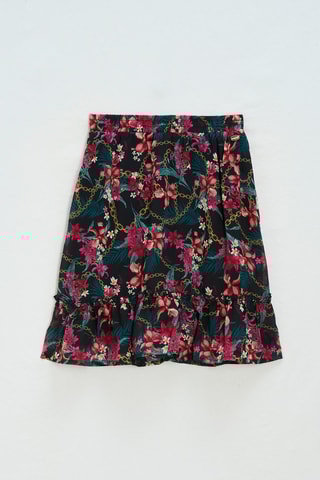 Jupe - Vert foncé et corail