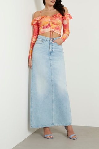 Falda larga vaquera Wenona - Azul