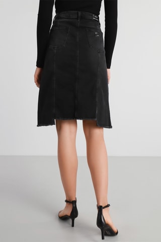 Jupe patineuse en jean - Noir - Exchange