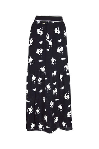 Falda avolantada - Negro y blanco