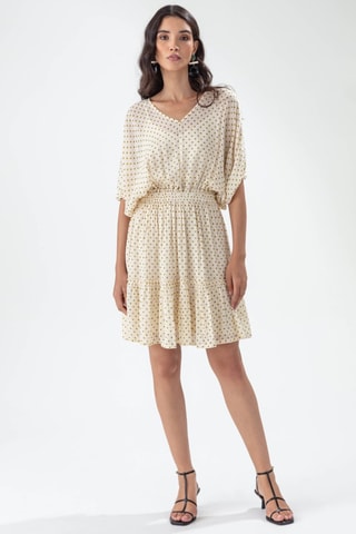 Korte Jurk - Zwart en beige