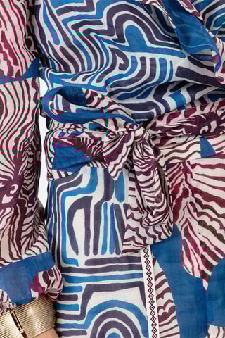 Chemisier noué en ramie Gaby - Rose