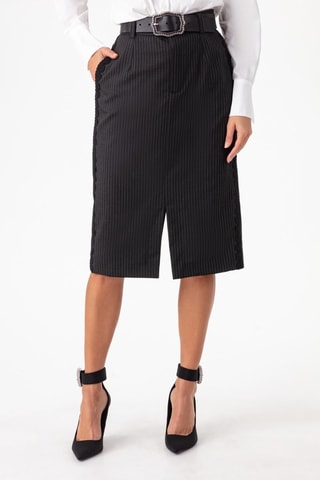 Jupe droite - Noir et gris