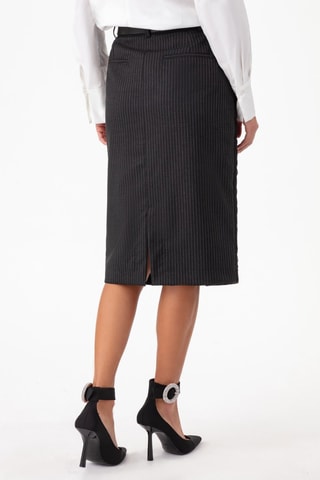 Jupe droite - Noir et gris