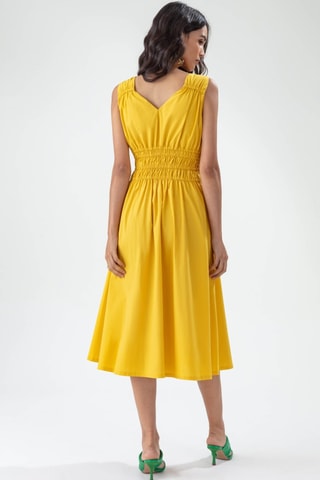 Midi-jurk - Geel