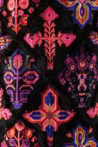 Gilet Romy - Noir, orange, violet et rose