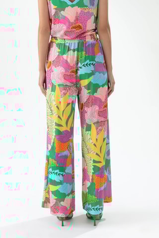 Pantalon - Vert, jaune et rose