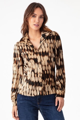 Chemise - Noir, beige et marron