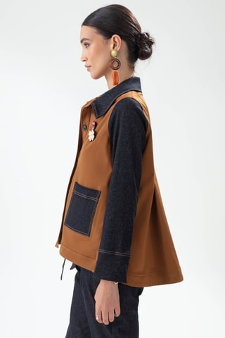 Veste - Noir et marron