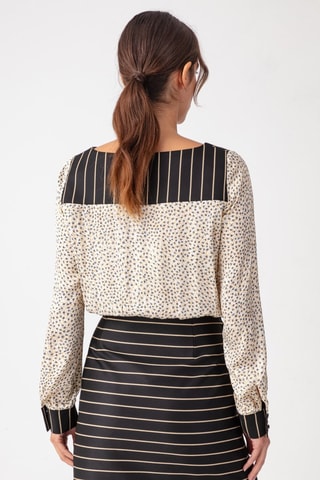 Jurk - Zwart en beige