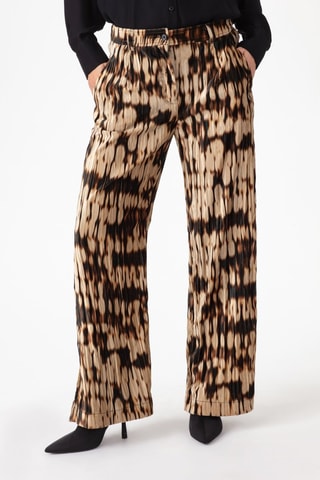 Broek - Zwart, beige en bruin