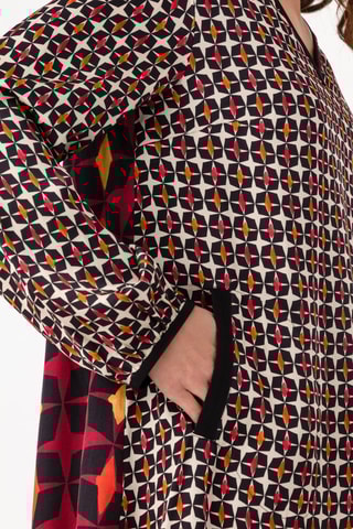 Jurk - Zwart en multicolor