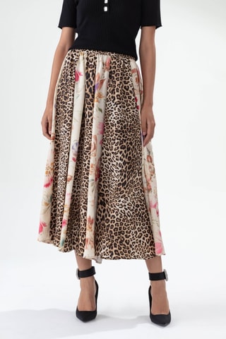 Rok - Beige en bruin