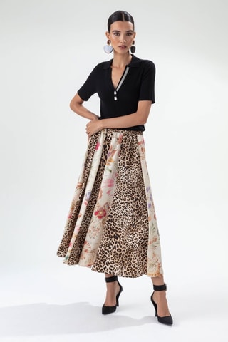 Rok - Beige en bruin