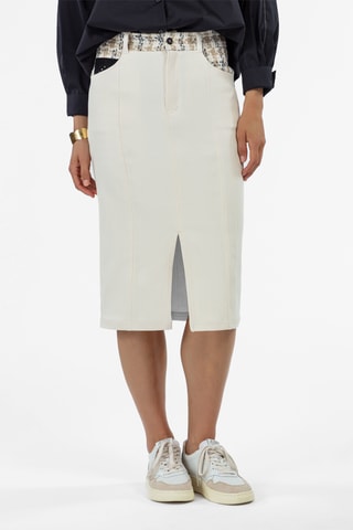 Jupe droite midi Bolton - Marron