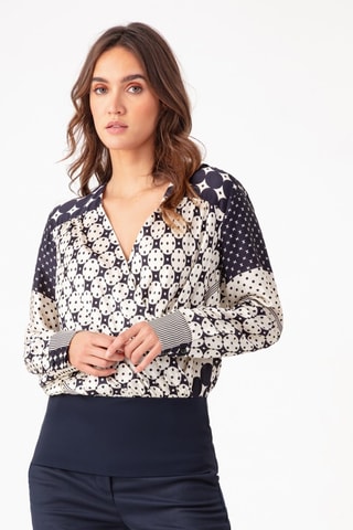 Blouse - Blanc et bleu